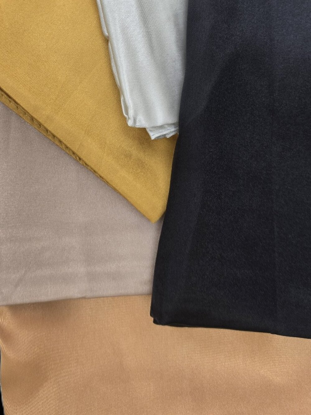Choose Solid NEUTRALS Poly-Silk 36” Square SCARF by ORNAMENTS Ranch West